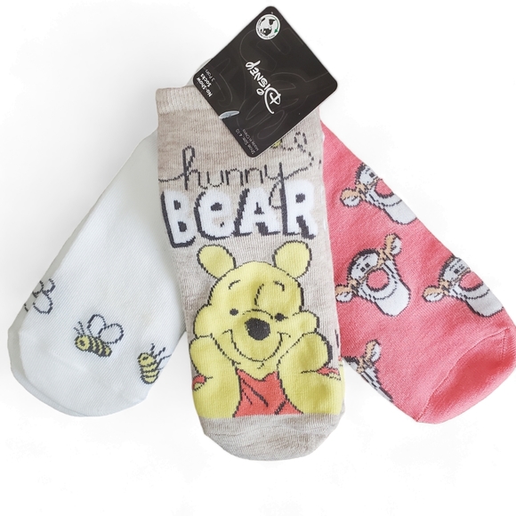 3-Pack Winnie the Pooh Tigger Disney low cut no show socks set - Picture 1 of 6
